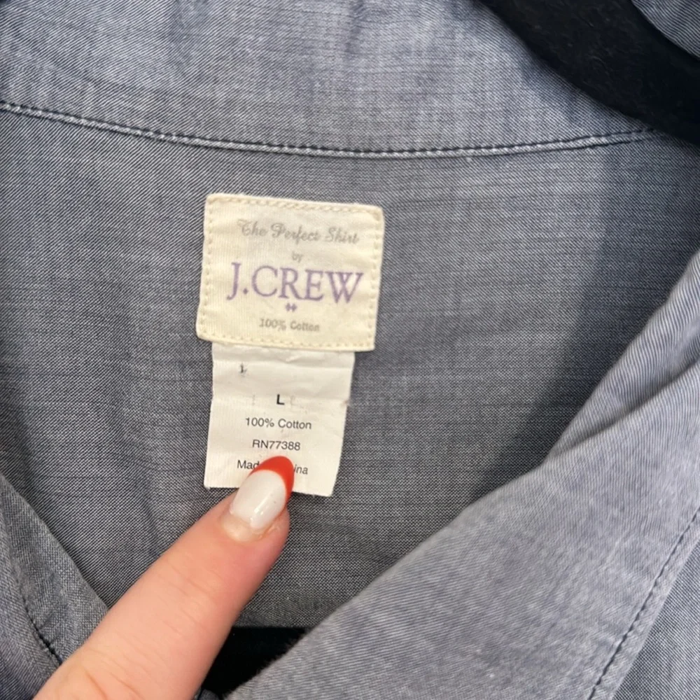 J Crew gray button down - Picture 2 of 3